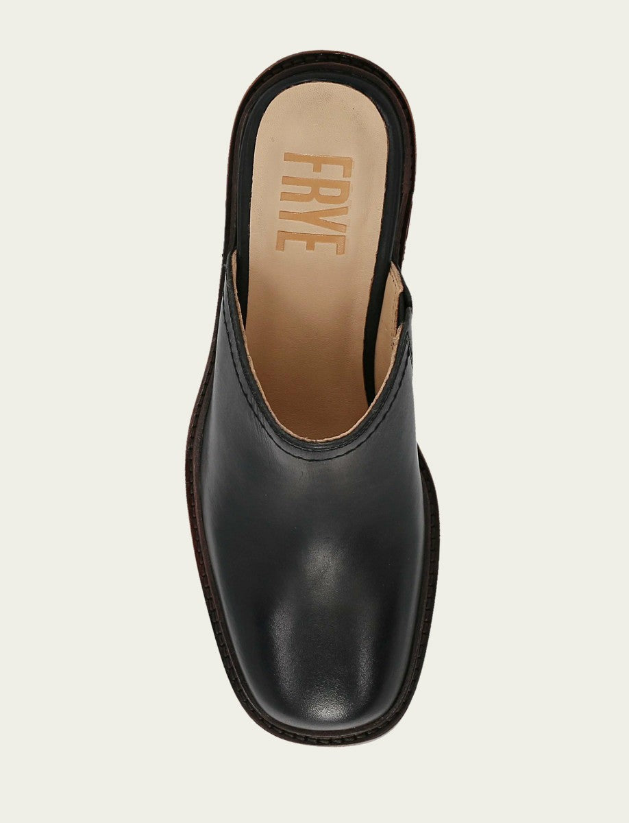 FRYE Women's Black Vintage Leather Kate Mules