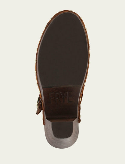 FRYE Women's Caramel Cindy Buckle Clog