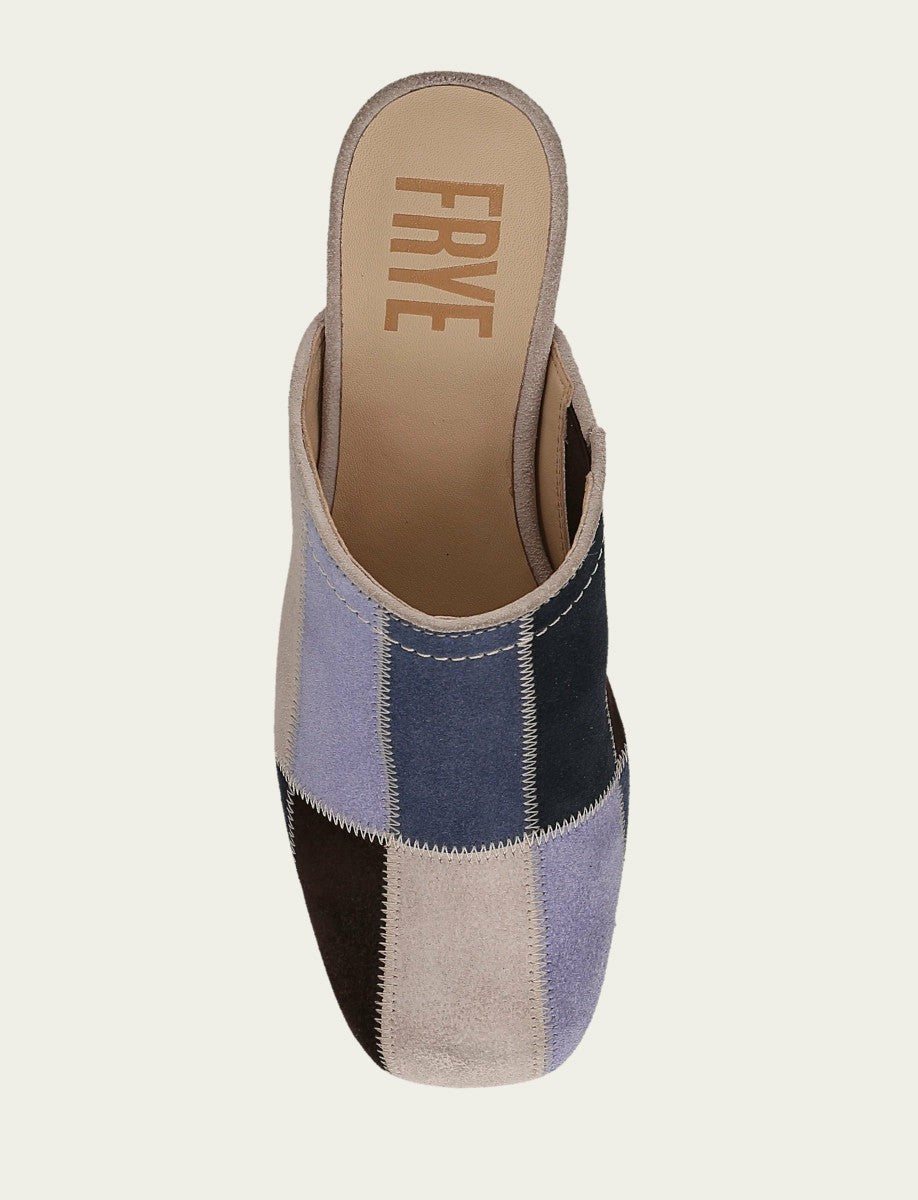 FRYE Women's Blue Multi Patchwork Campus Clog