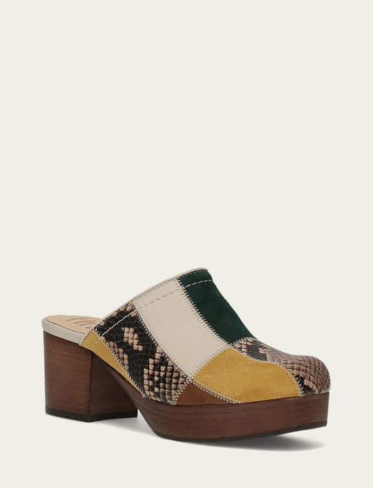 FRYE Women's Banana Multi Patchwork Campus Clog