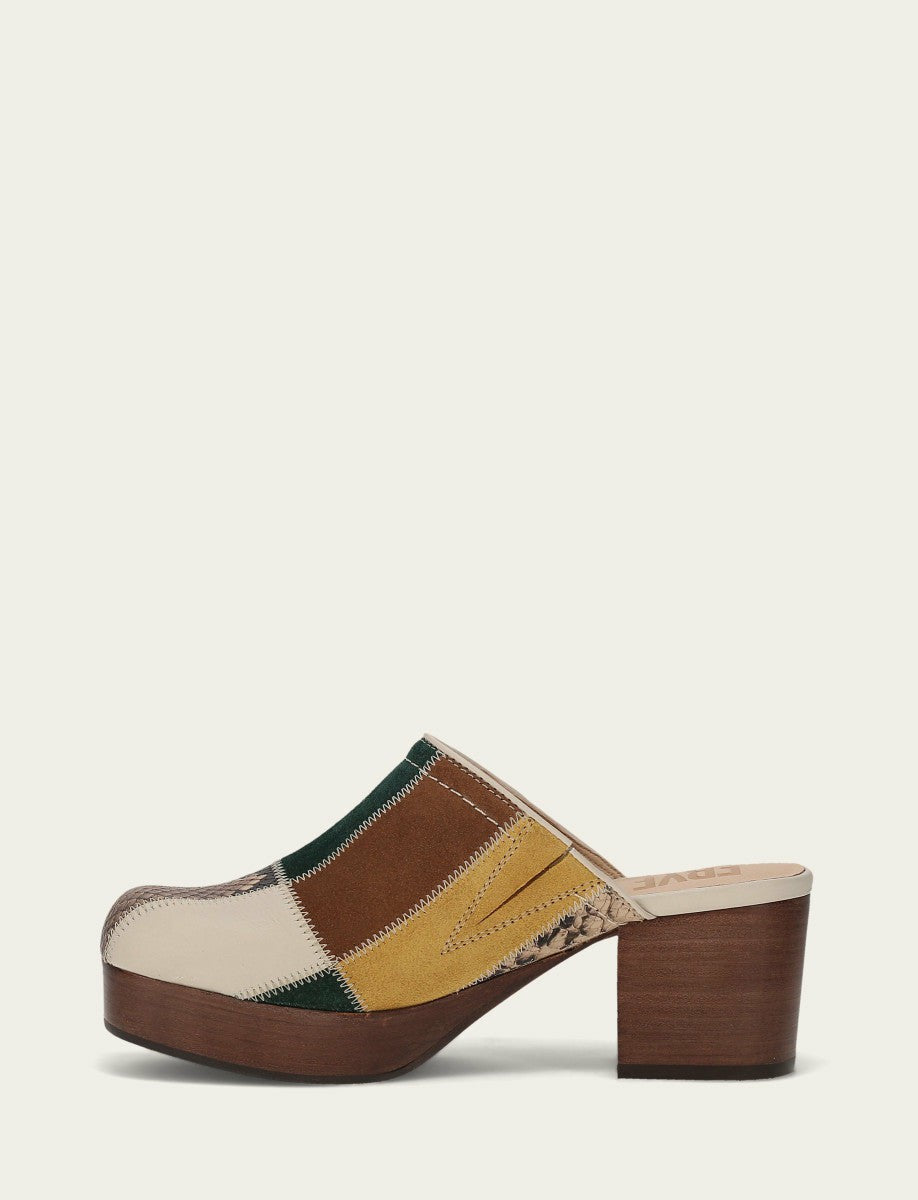 FRYE Women's Banana Multi Patchwork Campus Clog