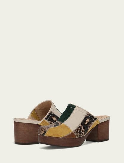 FRYE Women's Banana Multi Patchwork Campus Clog