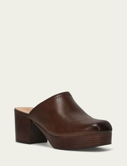 FRYE Women's Brown Leather Campus Clog