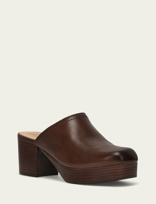 FRYE Women's Brown Leather Campus Clog