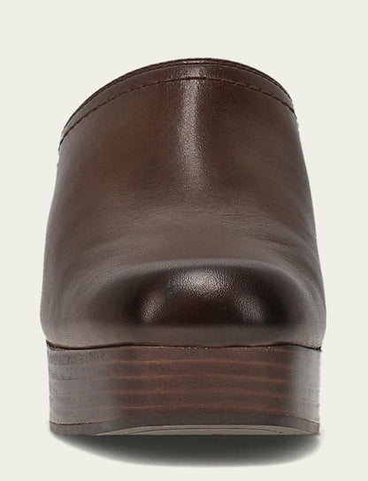 FRYE Women's Brown Leather Campus Clog