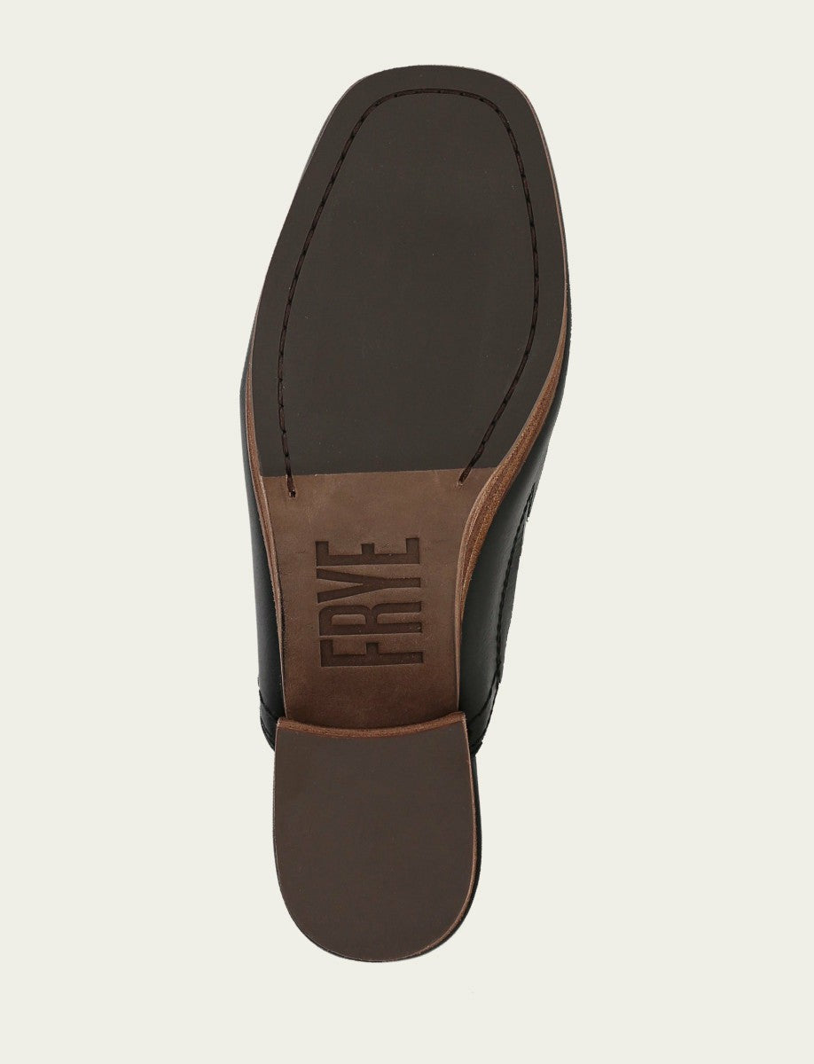 FRYE Women's Black Leather Campus Clogs