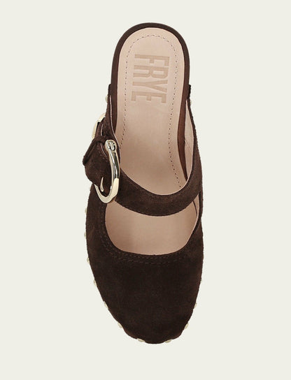 FRYE Women's Chocolate Cindy Buckle Clog