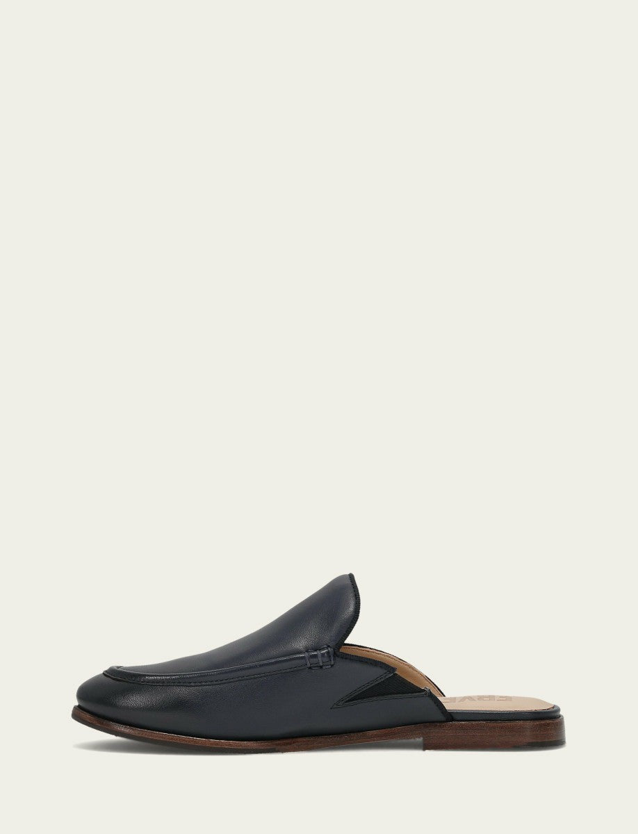 FRYE Women’s Navy Faith Leather Mules
