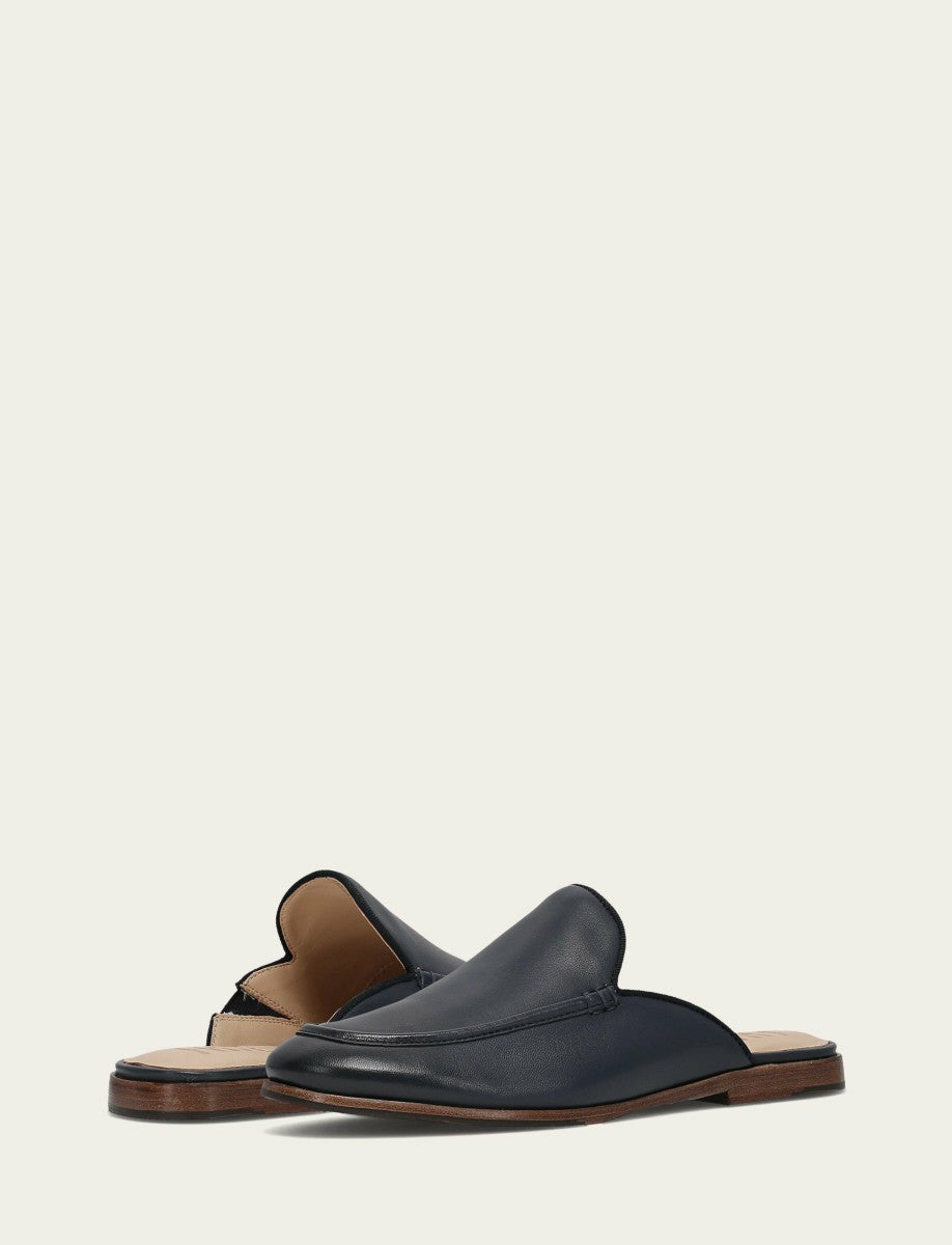 FRYE Women’s Navy Faith Leather Mules