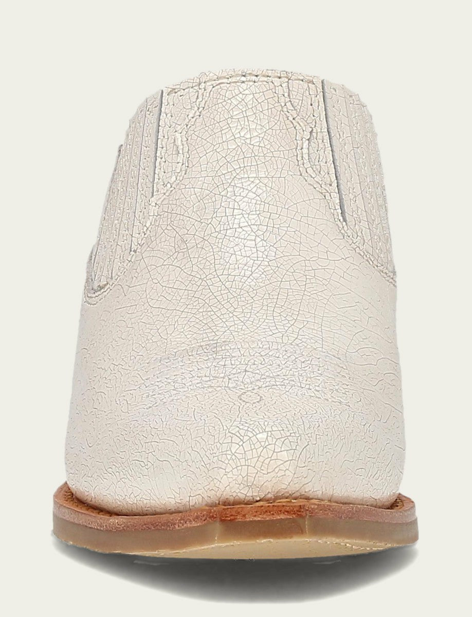 FRYE Women’s Antique White Leather Laila Mules