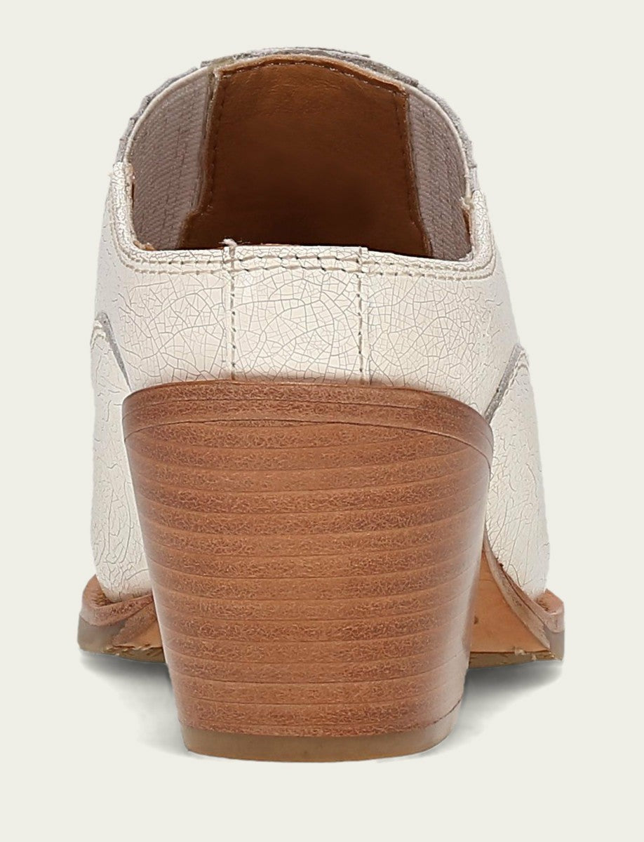 FRYE Women’s Antique White Leather Laila Mules