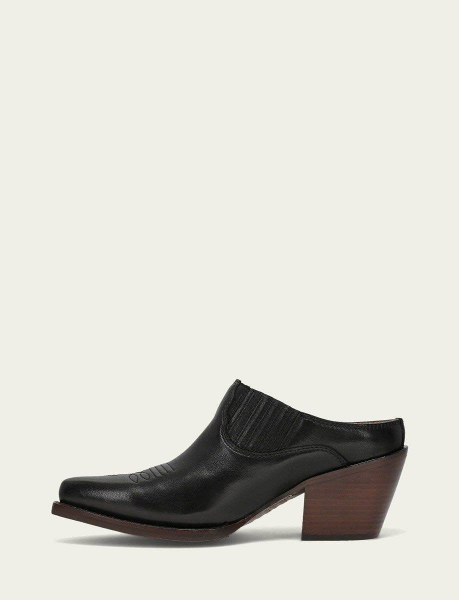 FRYE Women’s Black Smooth Leather Laila Mules