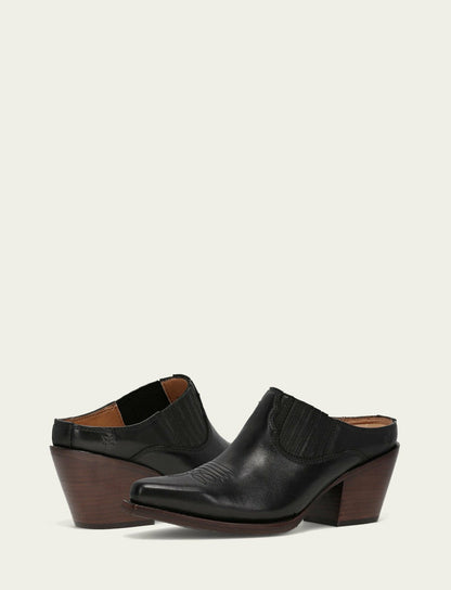 FRYE Women’s Black Smooth Leather Laila Mules