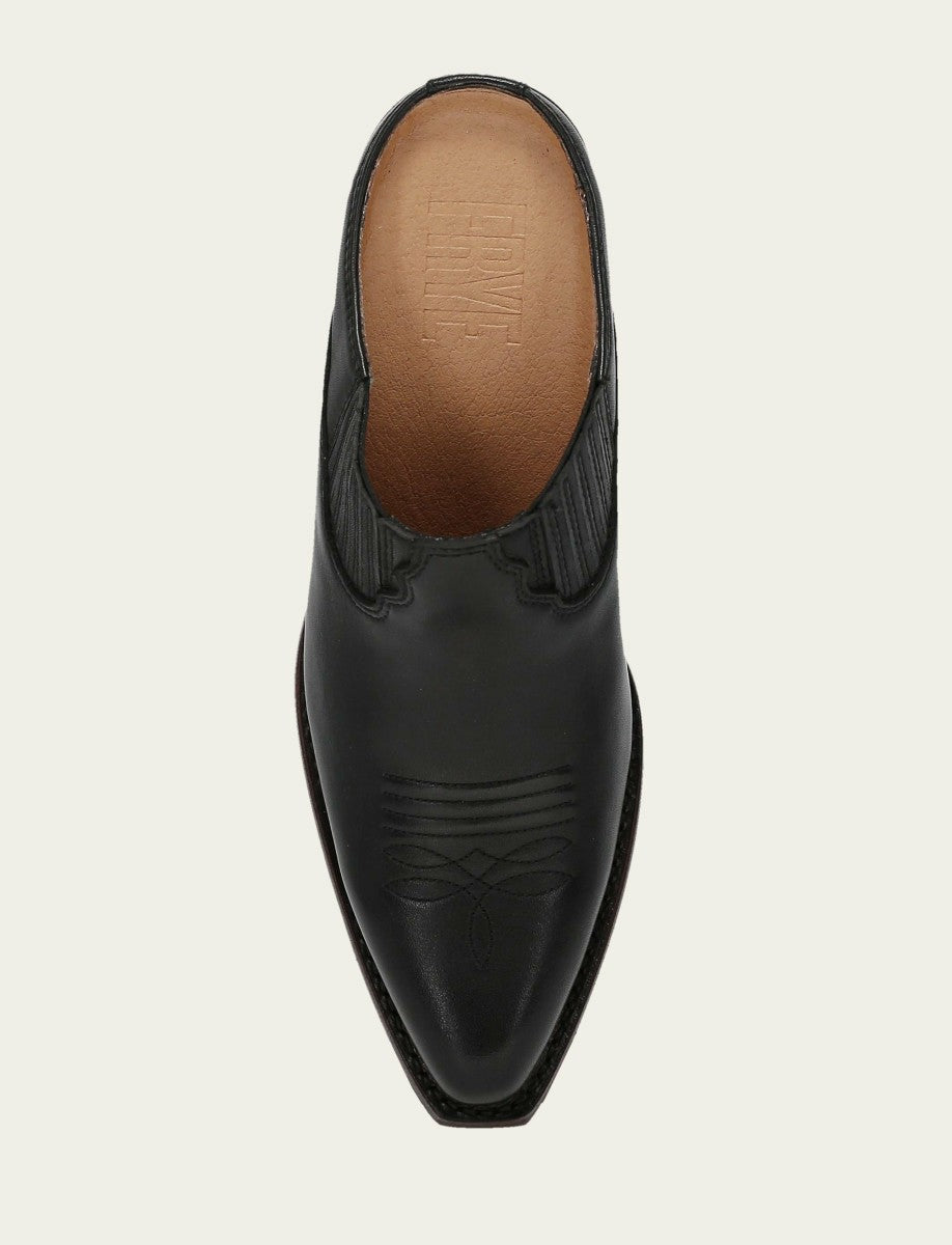 FRYE Women’s Black Smooth Leather Laila Mules