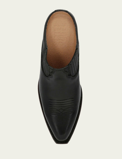 FRYE Women’s Black Smooth Leather Laila Mules