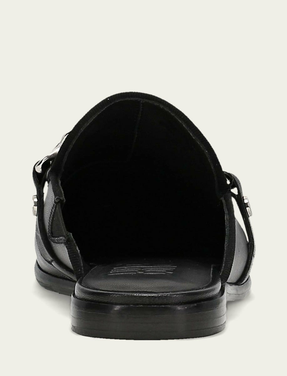 FRYE Women's Black Faith Chain Leather Mules