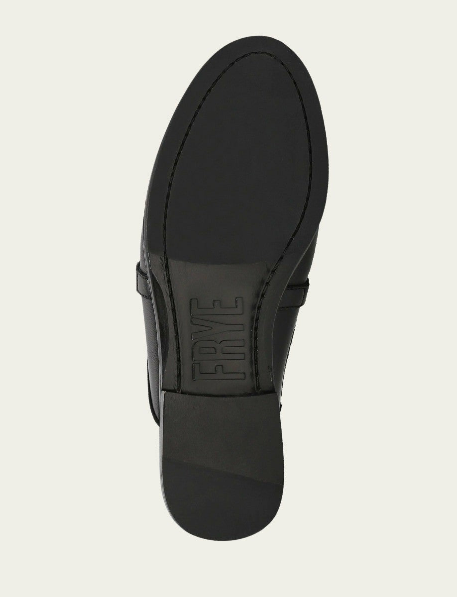 FRYE Women's Black Faith Chain Leather Mules
