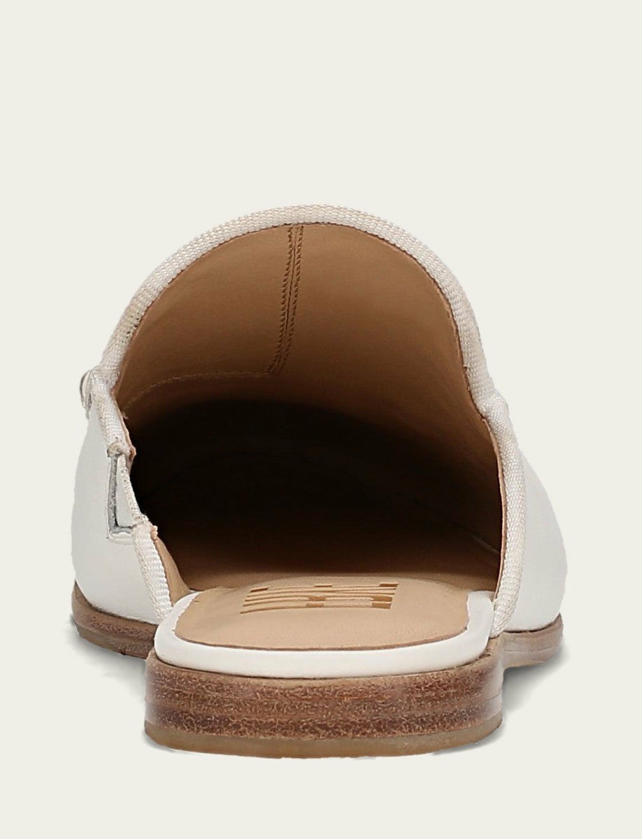 FRYE Women’s White Faith Leather Mules