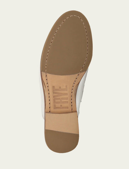 FRYE Women’s White Faith Leather Mules
