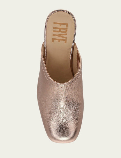 FRYE Women’s Rose Gold Metallic Leather Campus Clogs