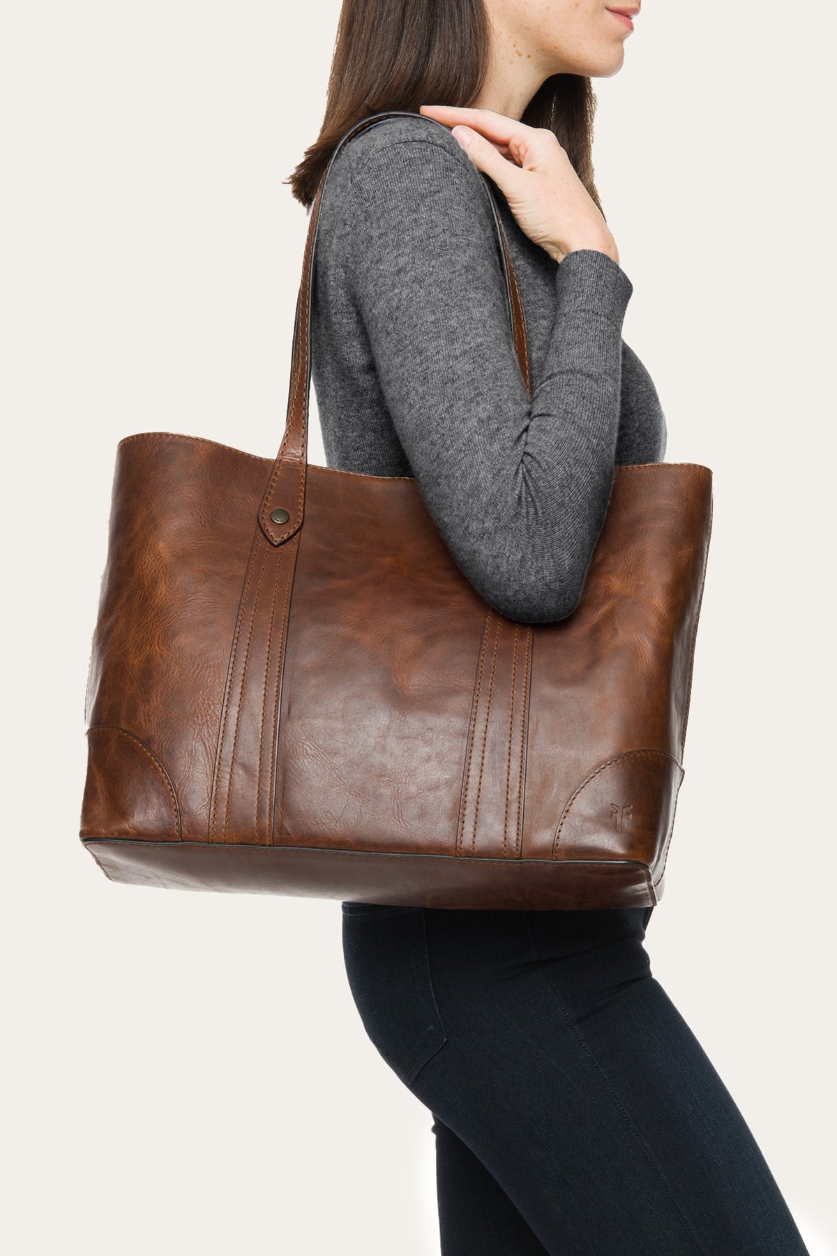 FRYE Melissa Cognac Shopper