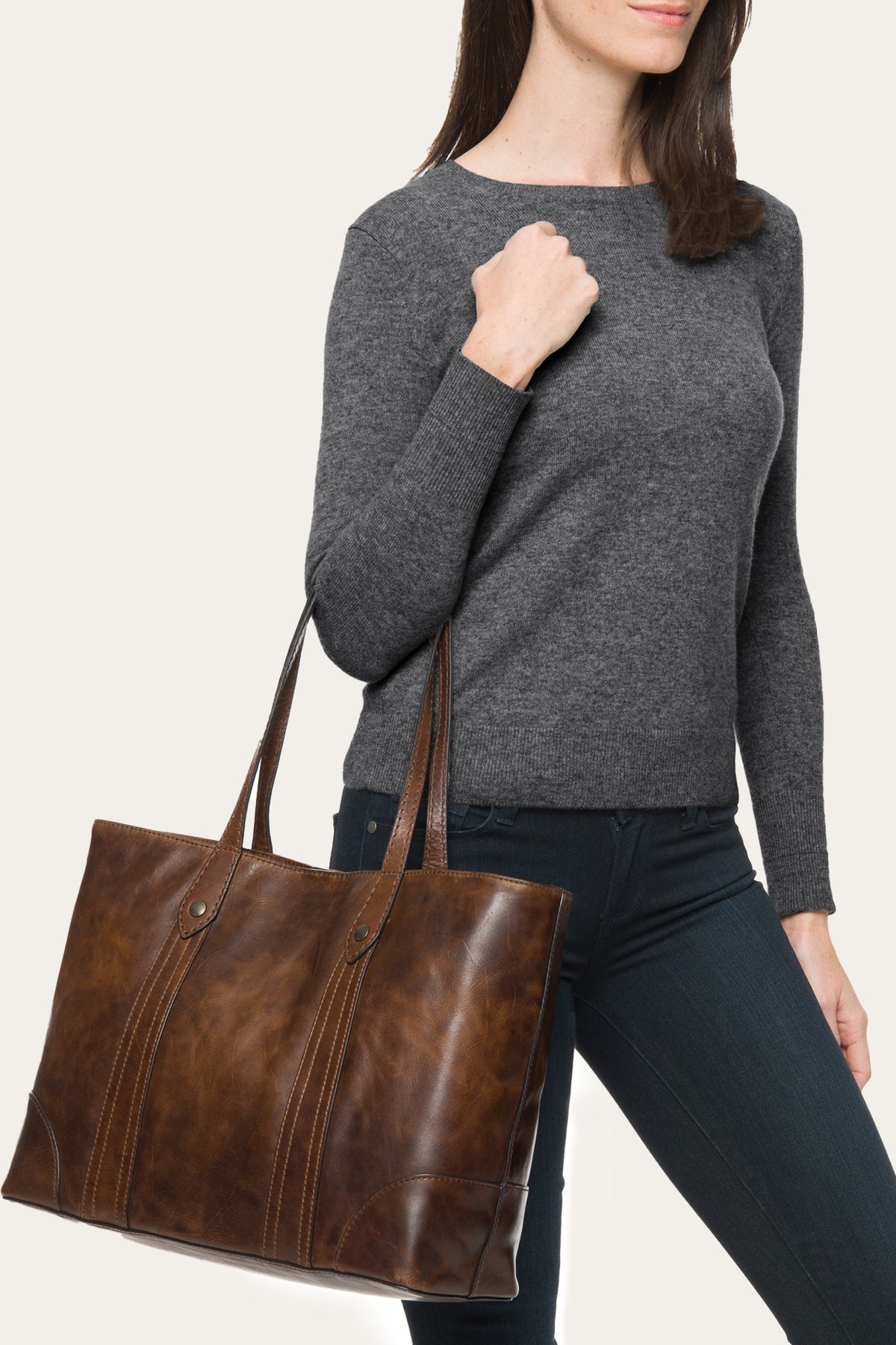 FRYE Melissa Dark Brown Shopper