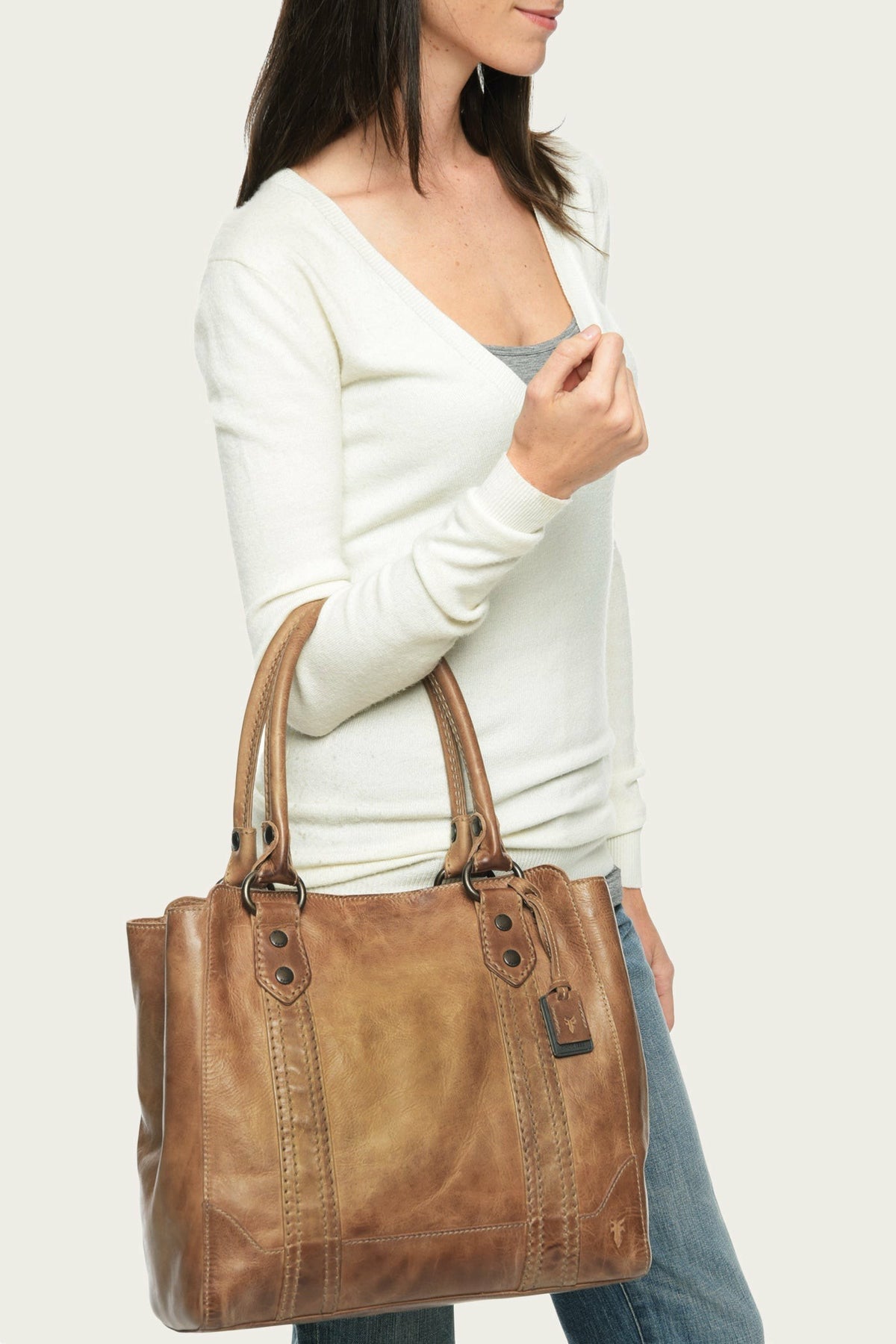 FRYE Melissa Beige Tote