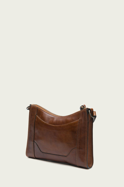 FRYE Melissa Cognac Zip Crossbody