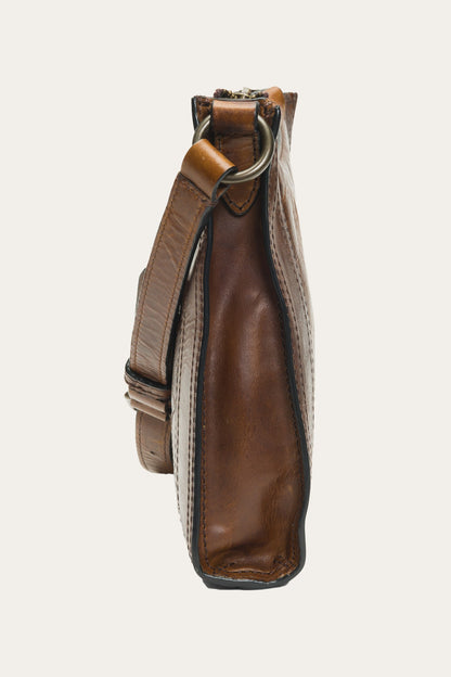 FRYE Melissa Zip Crossbody in Dark Brown