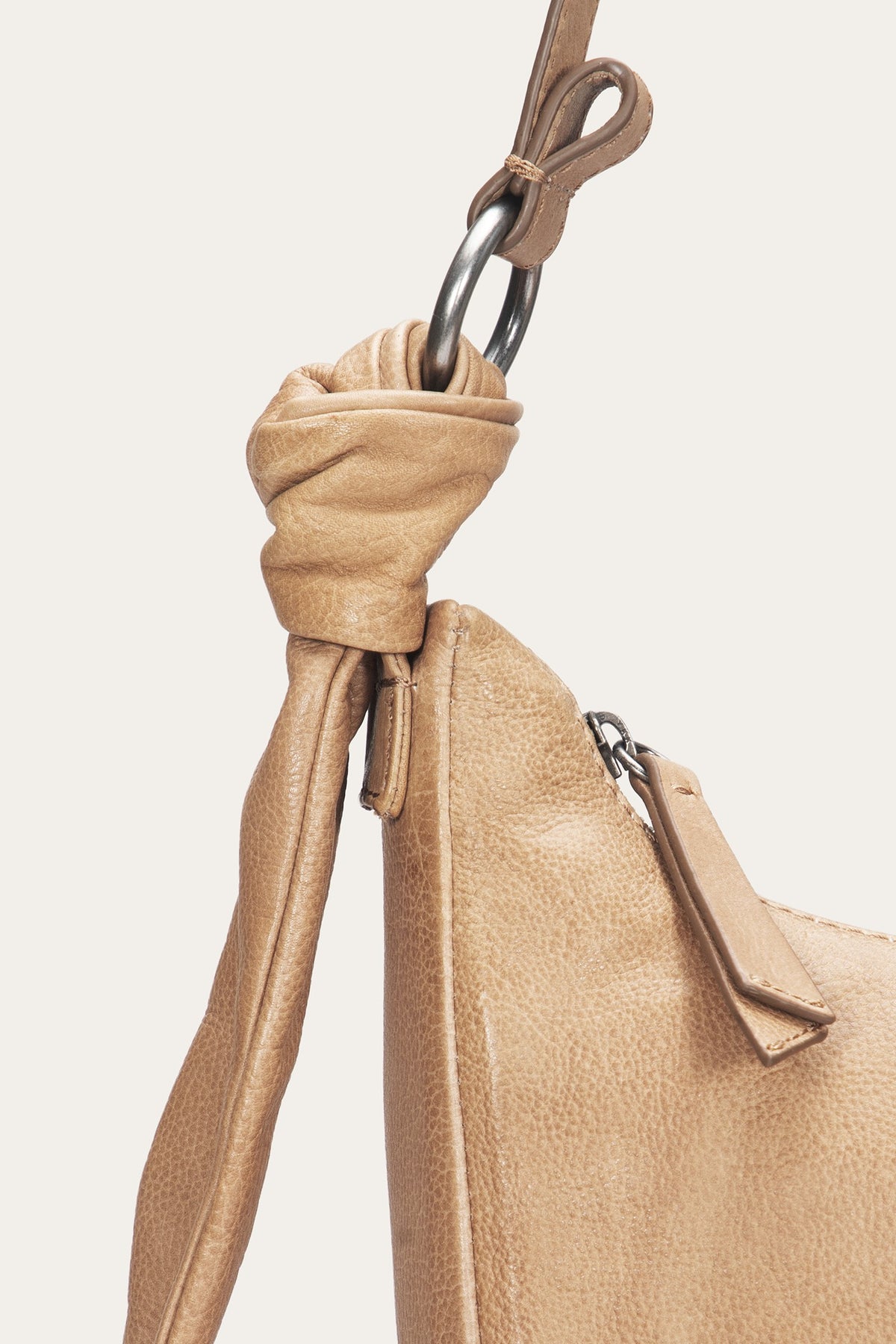FRYE Women's Beige Nora Knotted Crossbody