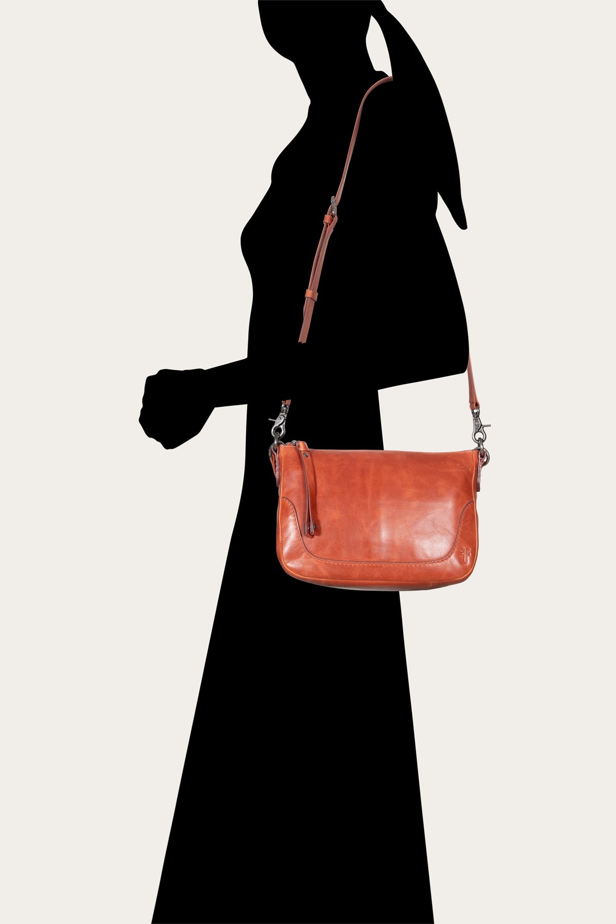 FRYE Women's Persimmon Melissa Leather Crossbody