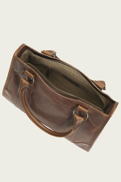 FRYE Melissa Dark Brown Satchel
