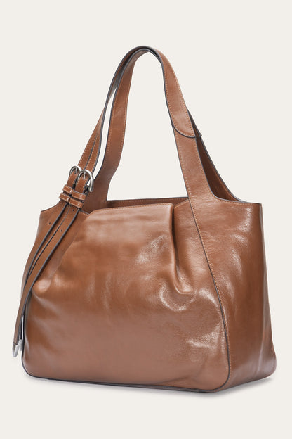 FRYE Women's Cognac Heather Leather Tote
