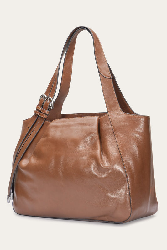 FRYE Women's Cognac Heather Leather Tote