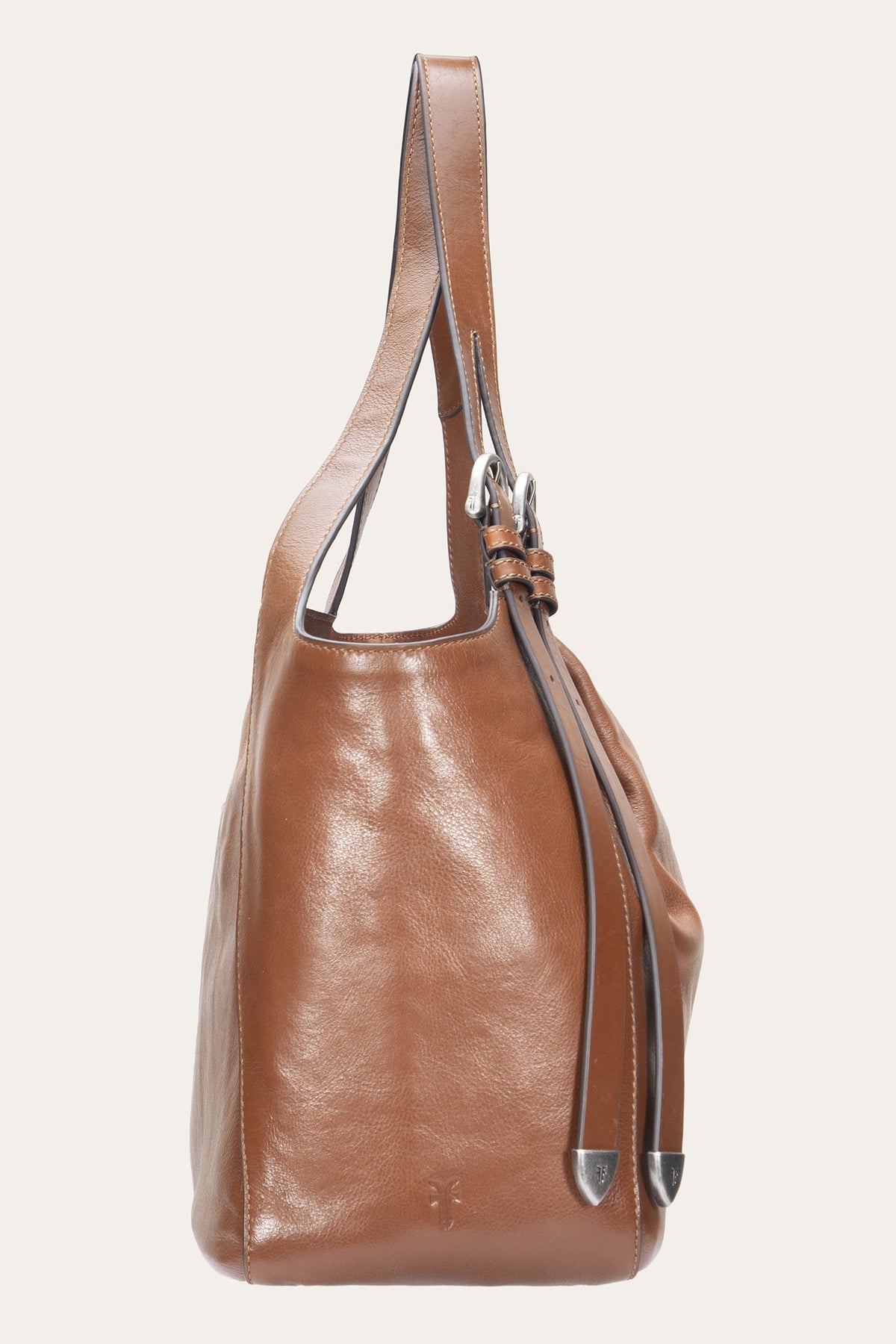 FRYE Women's Cognac Heather Leather Tote