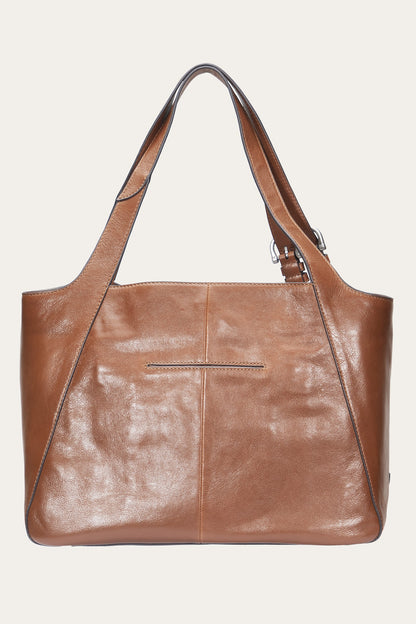 FRYE Women's Cognac Heather Leather Tote