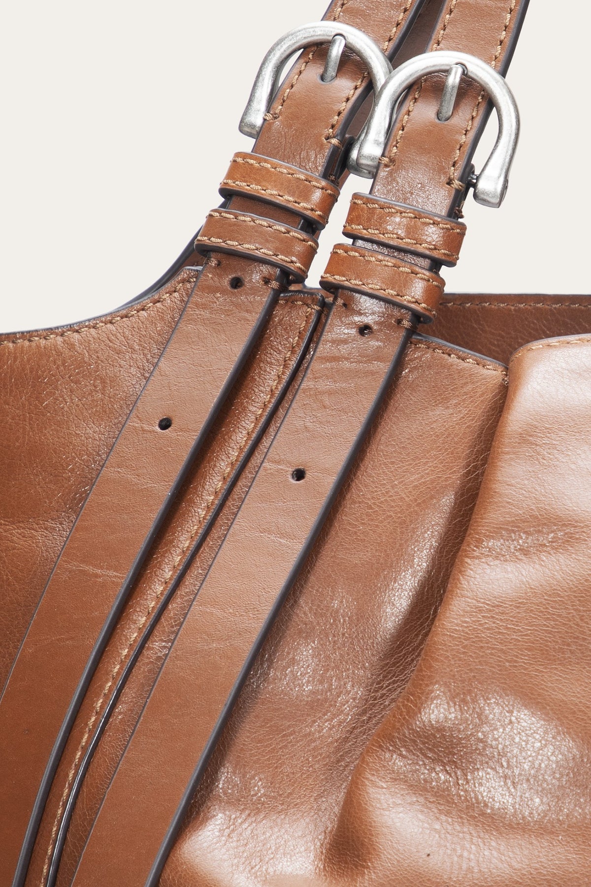 FRYE Women's Cognac Heather Leather Tote