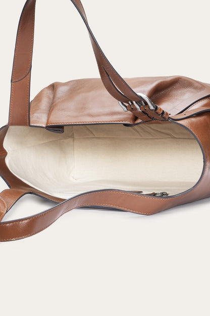 FRYE Women's Cognac Heather Leather Tote