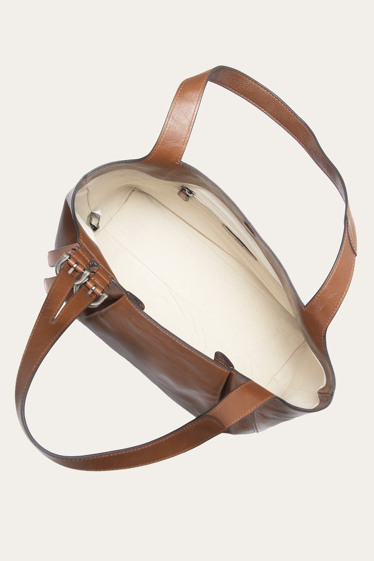 FRYE Women's Cognac Heather Leather Tote