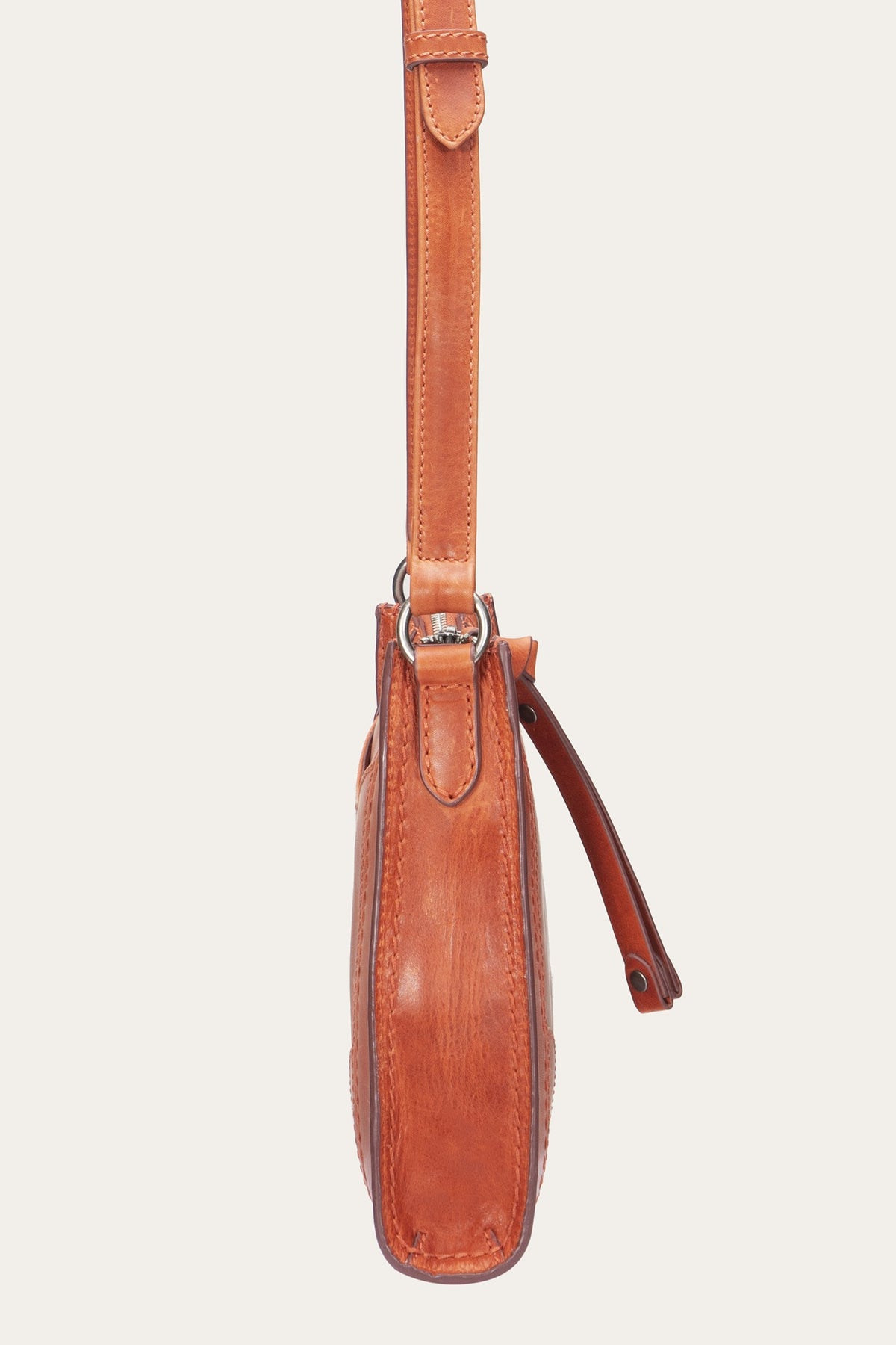 FRYE Women's Persimmon Melissa Zip Leather Crossbody