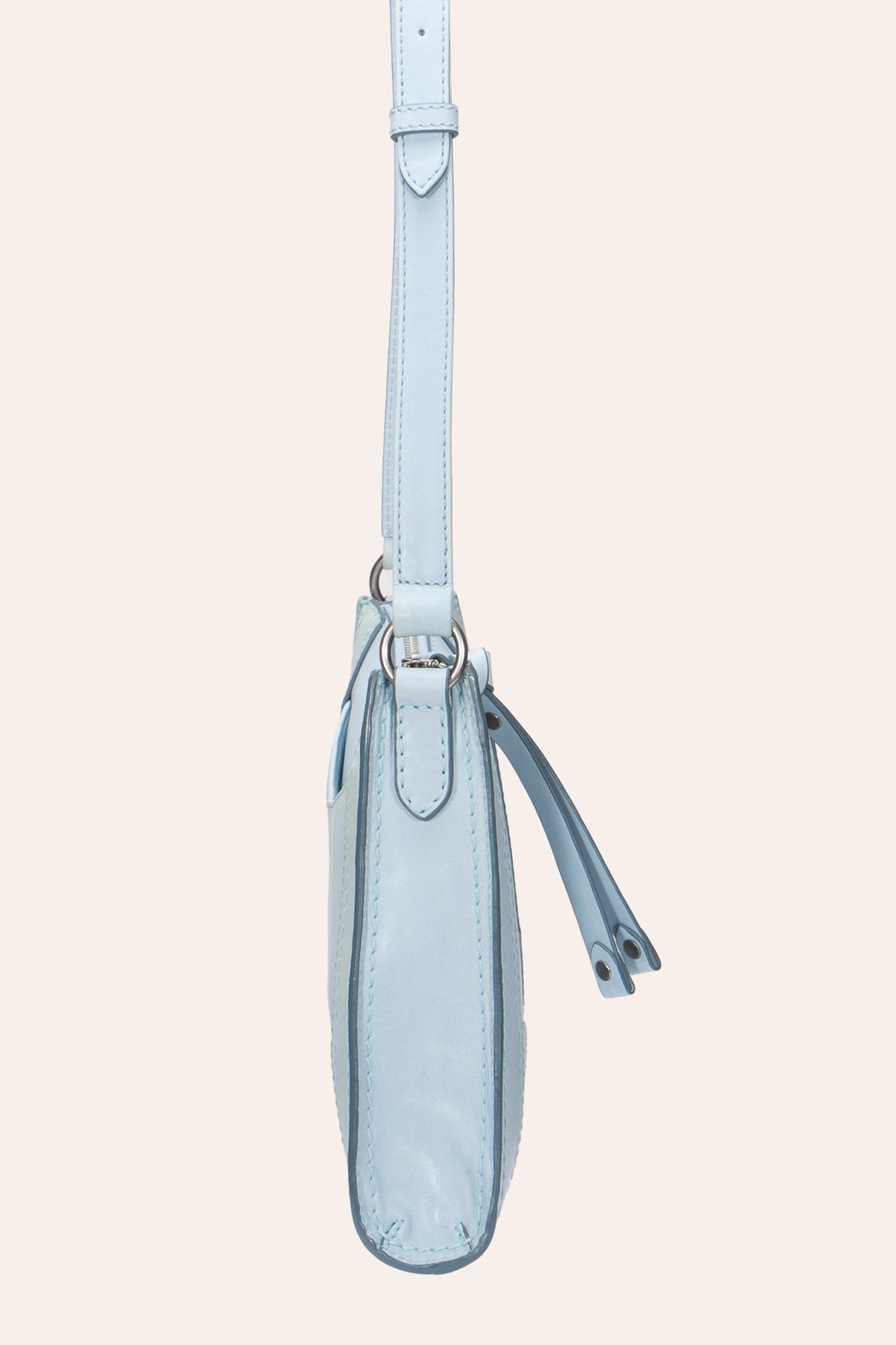 FRYE Women's Light Sky Melissa Zip Leather Crossbody