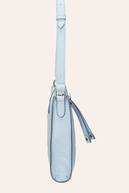 FRYE Women's Light Sky Melissa Zip Leather Crossbody