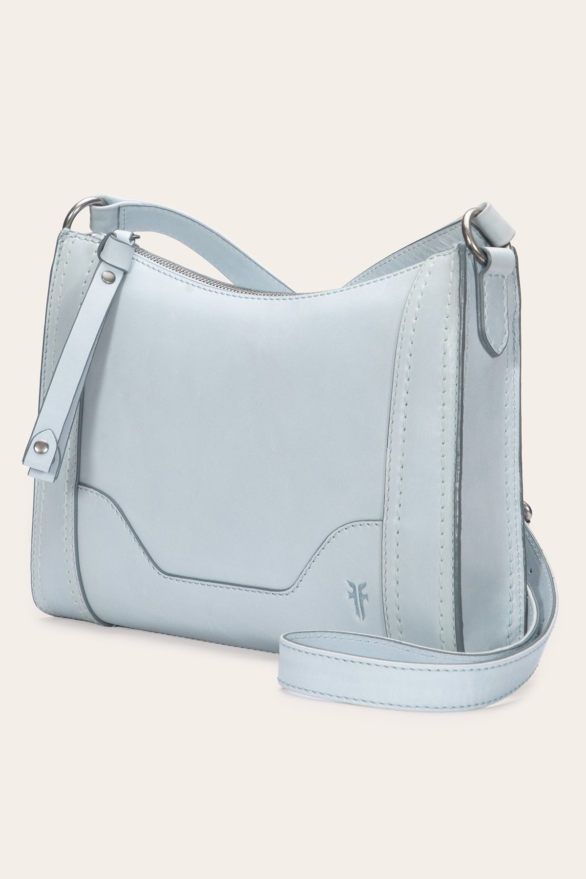 FRYE Women's Light Sky Melissa Zip Leather Crossbody