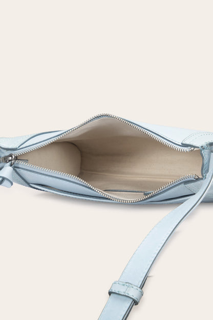 FRYE Women's Light Sky Melissa Zip Leather Crossbody