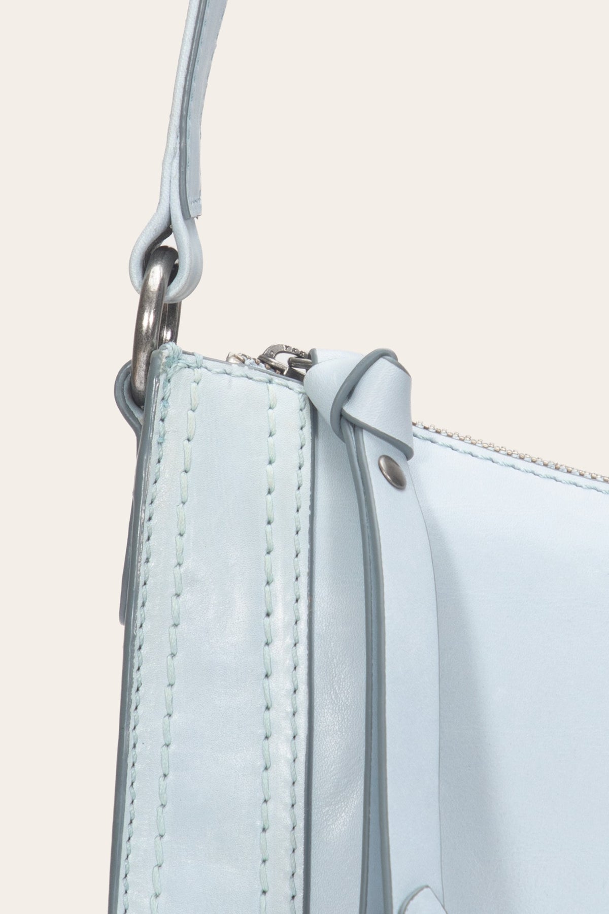 FRYE Women's Light Sky Melissa Zip Leather Crossbody