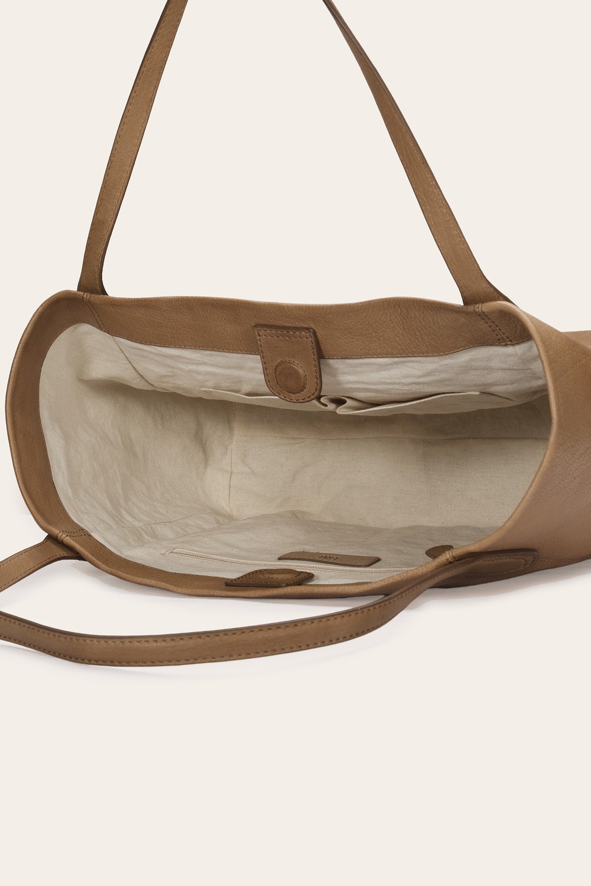 FRYE Women's Beige Campus Leather Tote