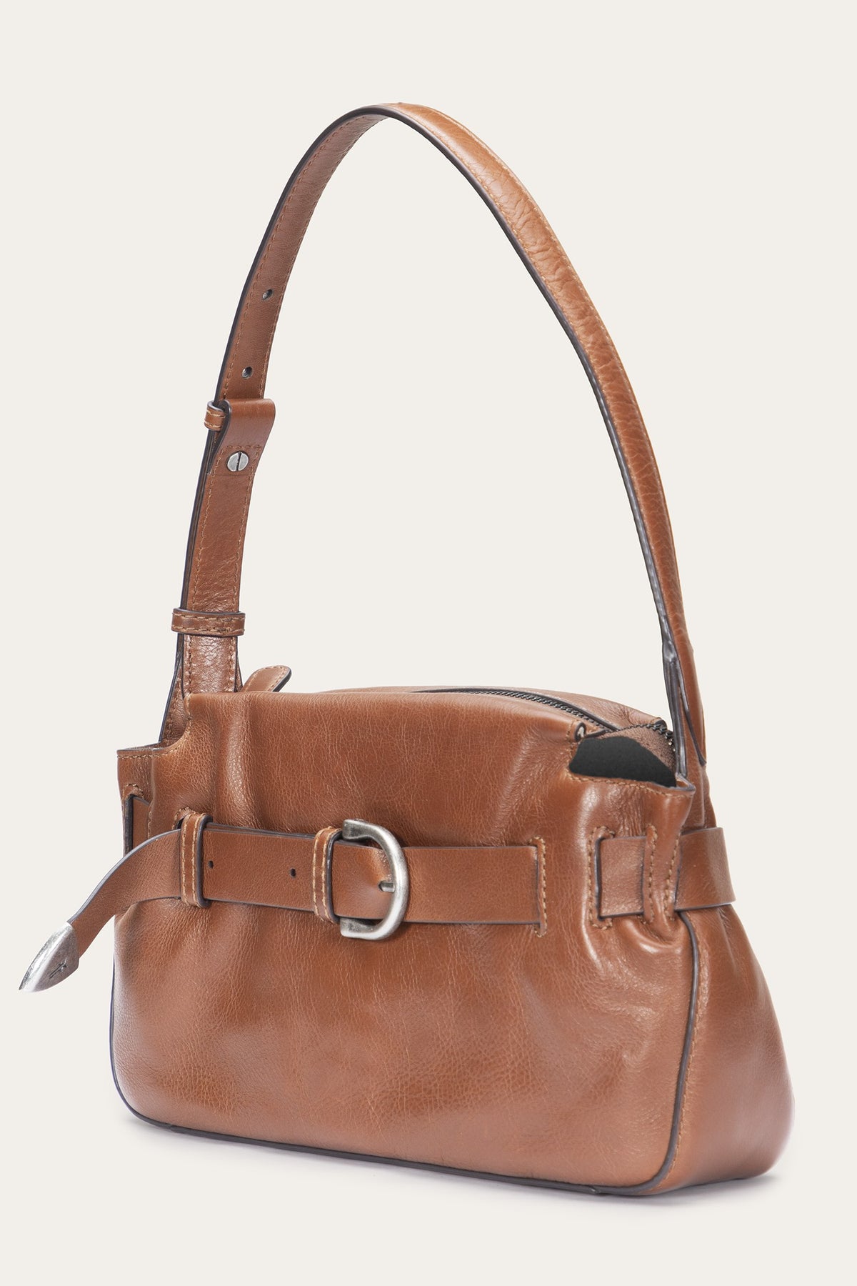 FRYE Women's Cognac Heather Leather Shoulder Bag