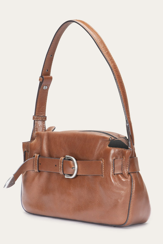 FRYE Women's Cognac Heather Leather Shoulder Bag