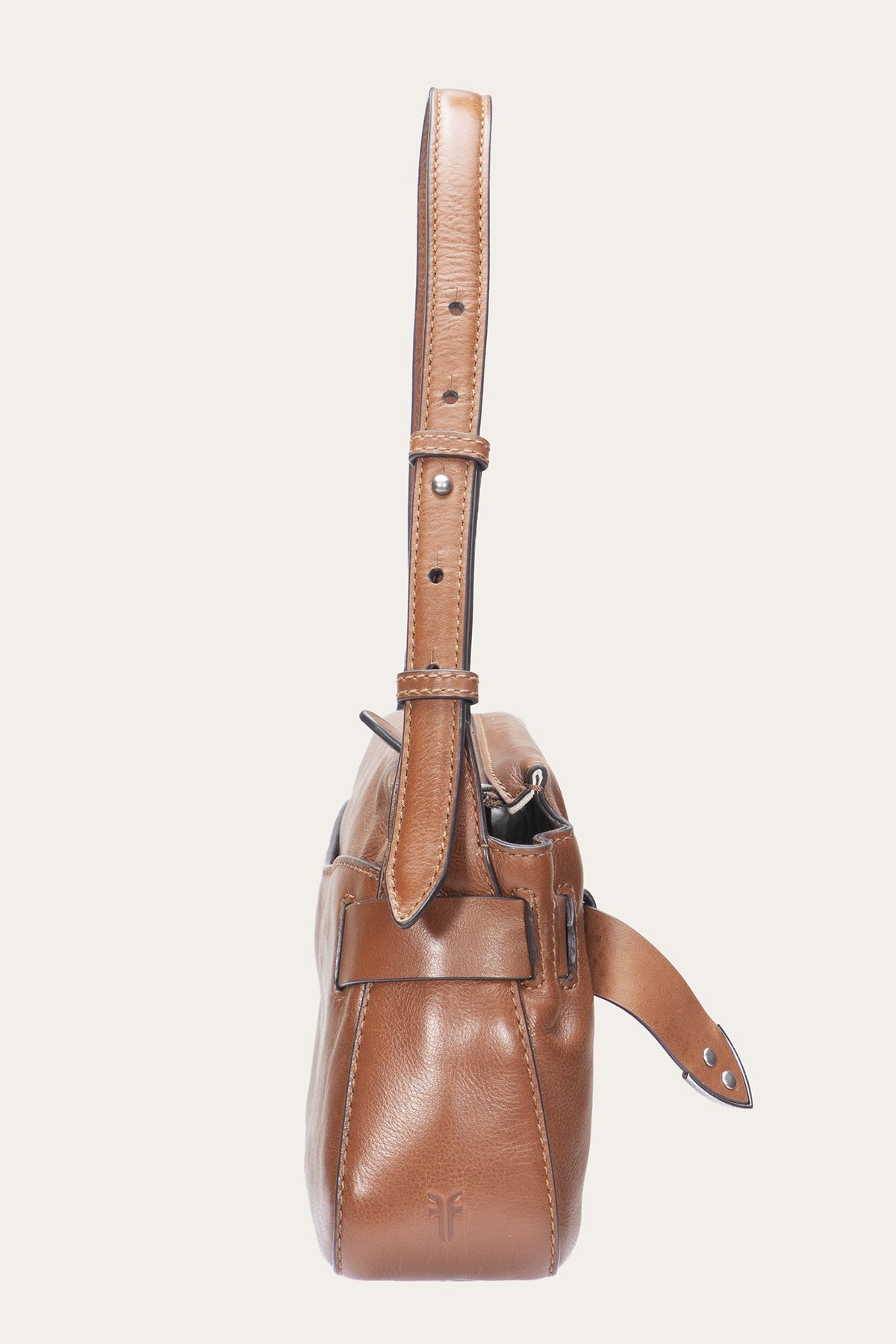 FRYE Women's Cognac Heather Leather Shoulder Bag