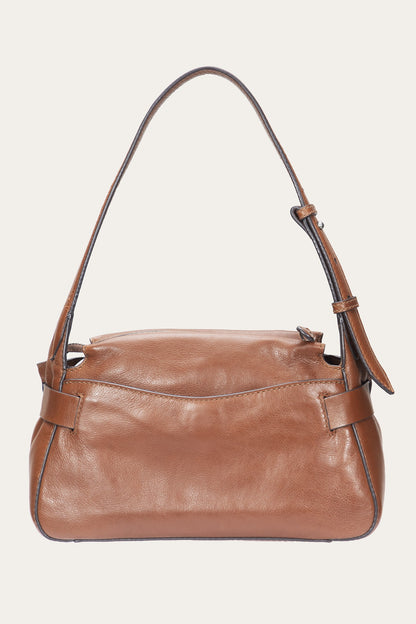 FRYE Women's Cognac Heather Leather Shoulder Bag